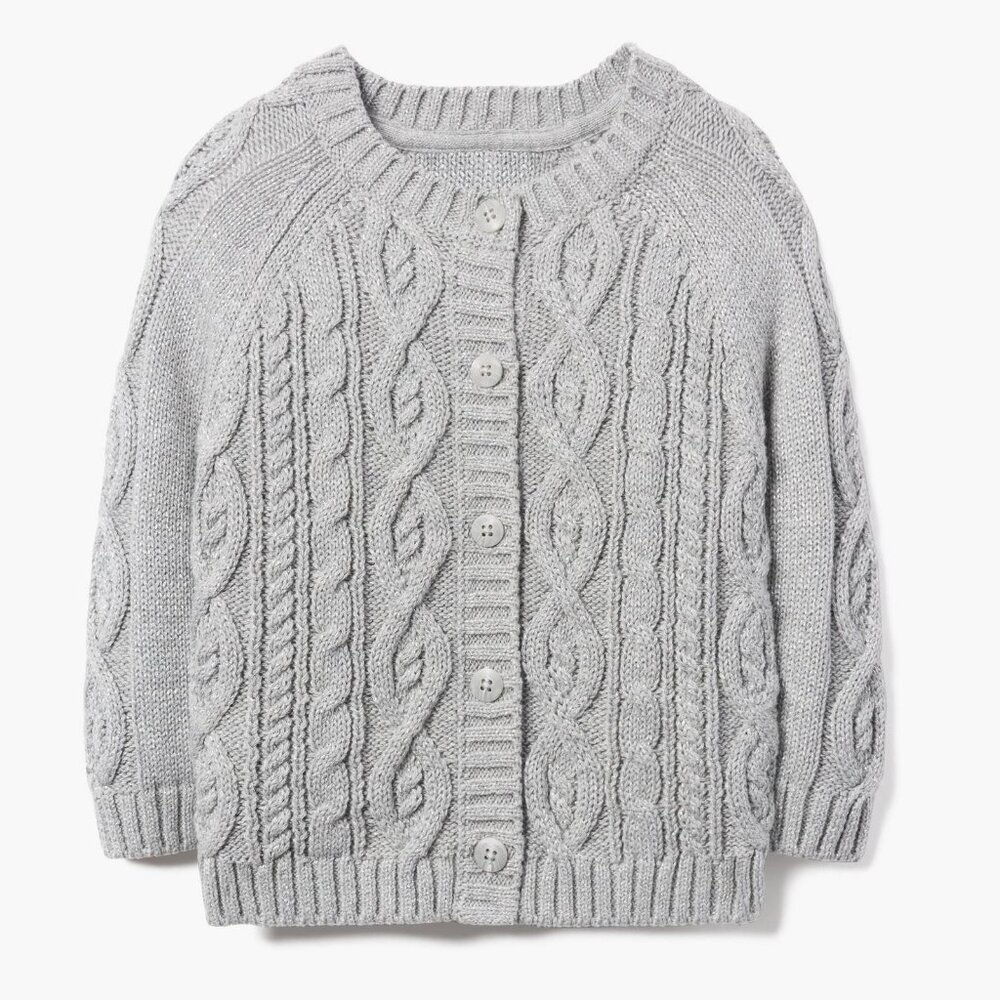 Gymboree Cable Knit Sparkle Cardigan